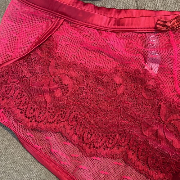 Red bra /panty set from ADORE ME 42DD Panties 1X - Picture 2 of 4